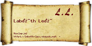 Labáth Leó névjegykártya